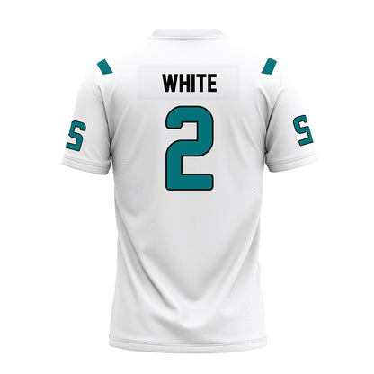 Coastal Carolina - NCAA Football : Reese White - White Premium Football Jersey