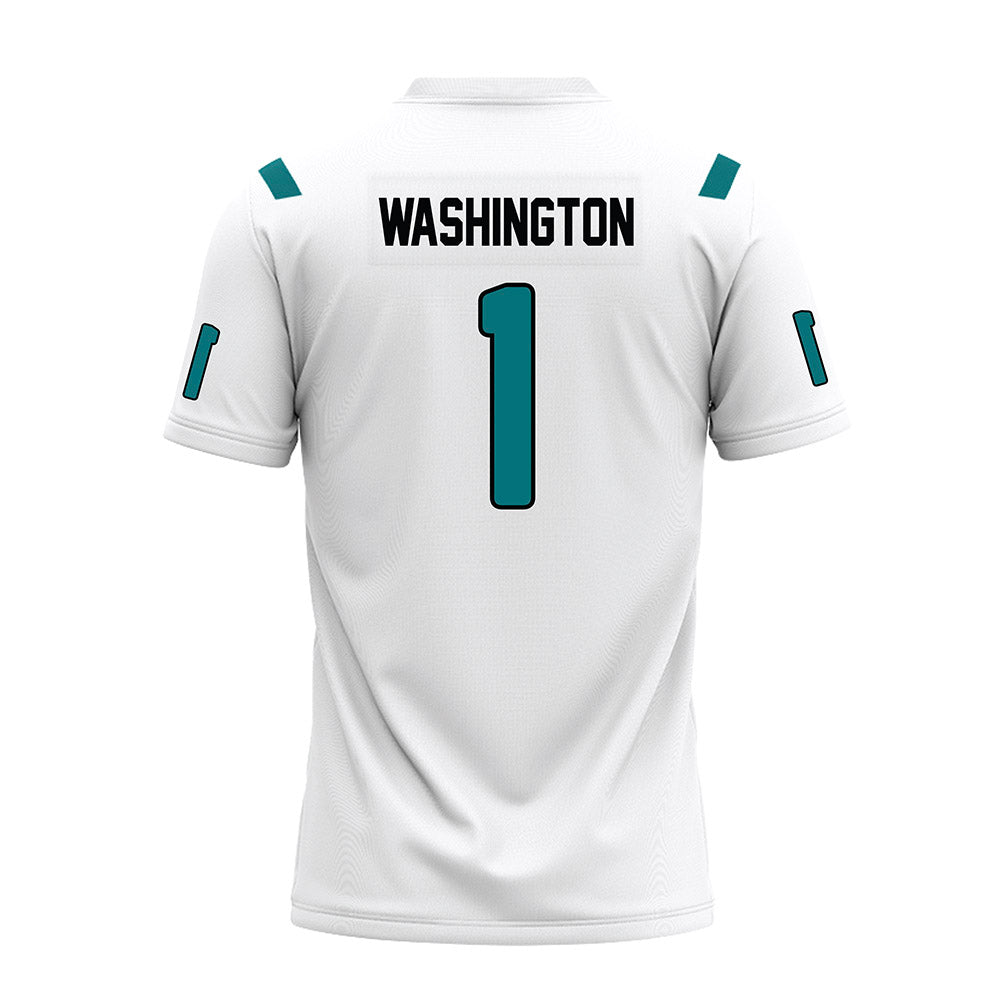Coastal Carolina - NCAA Football : Robby Washington - White Premium Football Jersey-1