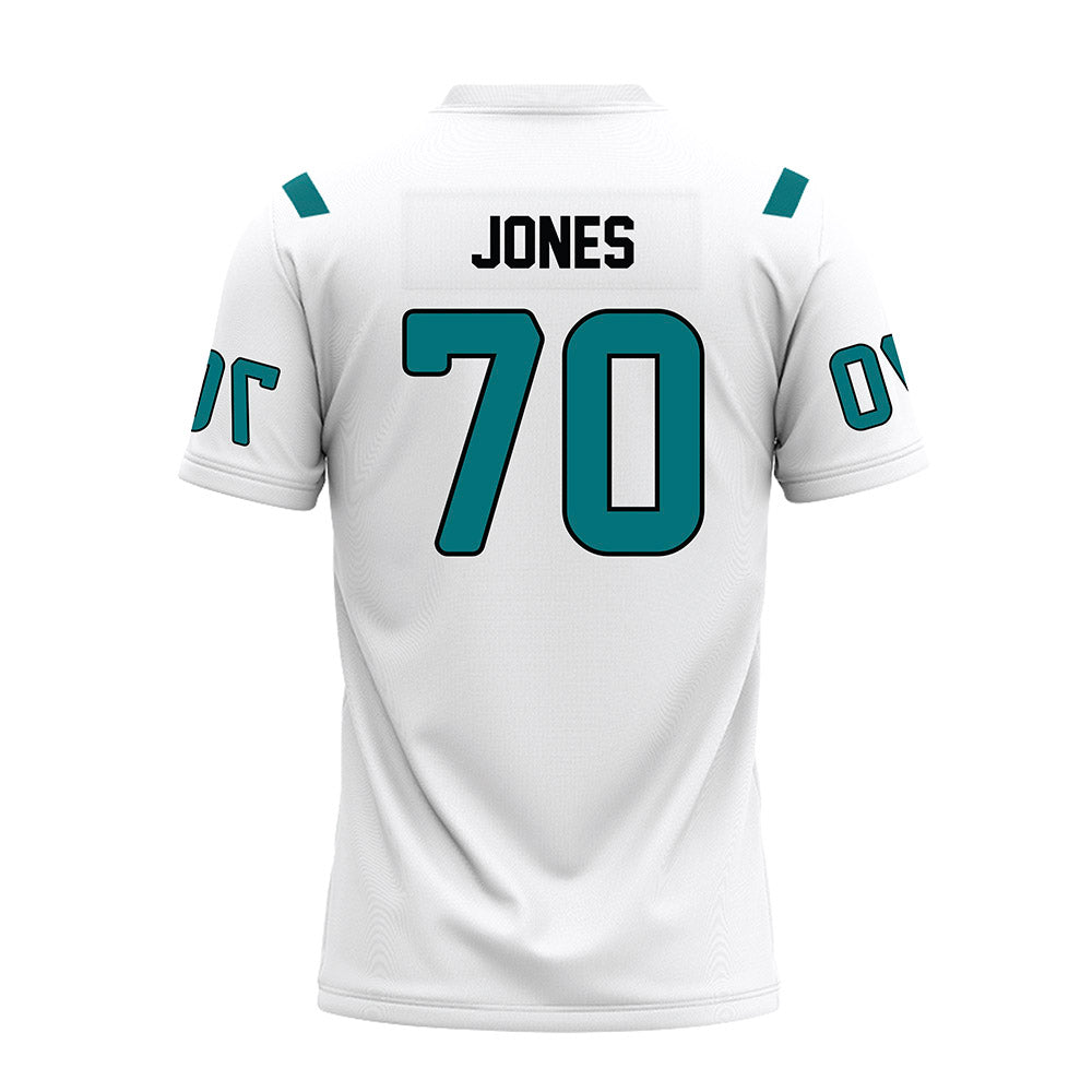 Coastal Carolina - NCAA Football : Daniel Jones - White Premium Football Jersey-1