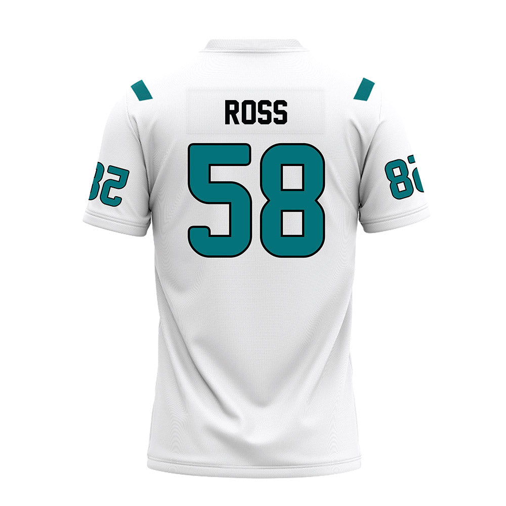 Coastal Carolina - NCAA Football : Sam Ross - White Premium Football Jersey-1