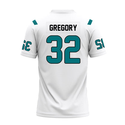 Coastal Carolina - NCAA Football : Nate Gregory - White Premium Football Jersey-1