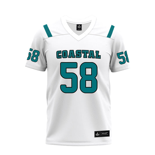 Coastal Carolina - NCAA Football : Sam Ross - White Premium Football Jersey-0