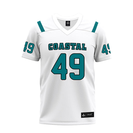Coastal Carolina - NCAA Football : Shaikh Thompson - White Premium Football Jersey-0