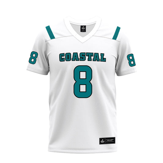 Coastal Carolina - NCAA Football : Myles Mooyoung - White Premium Football Jersey-0