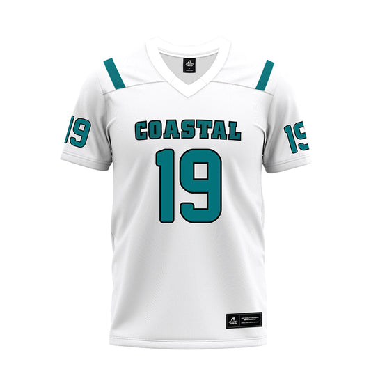 Coastal Carolina - NCAA Football : Jon Hunt - White Premium Football Jersey-0