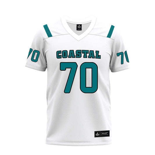 Coastal Carolina - NCAA Football : Daniel Jones - White Premium Football Jersey-0