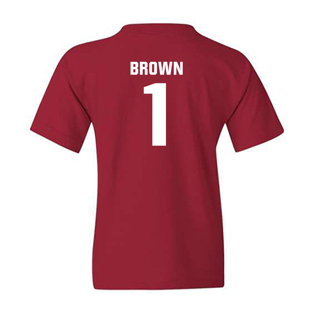 Oklahoma - NCAA Men's Basketball : Xzayvier Brown - Classic Shersey Youth T-Shirt-1
