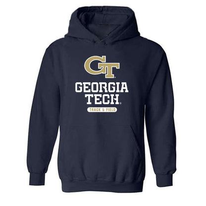 Georgia Tech - NCAA Women's Track & Field : Kendall Johnson - Classic Shersey Hooded Sweatshirt-0