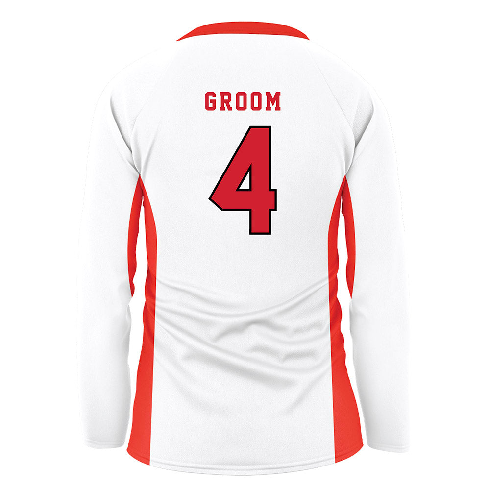 NC State - NCAA Women's Volleyball : Sophia Groom - White Volleyball Jersey