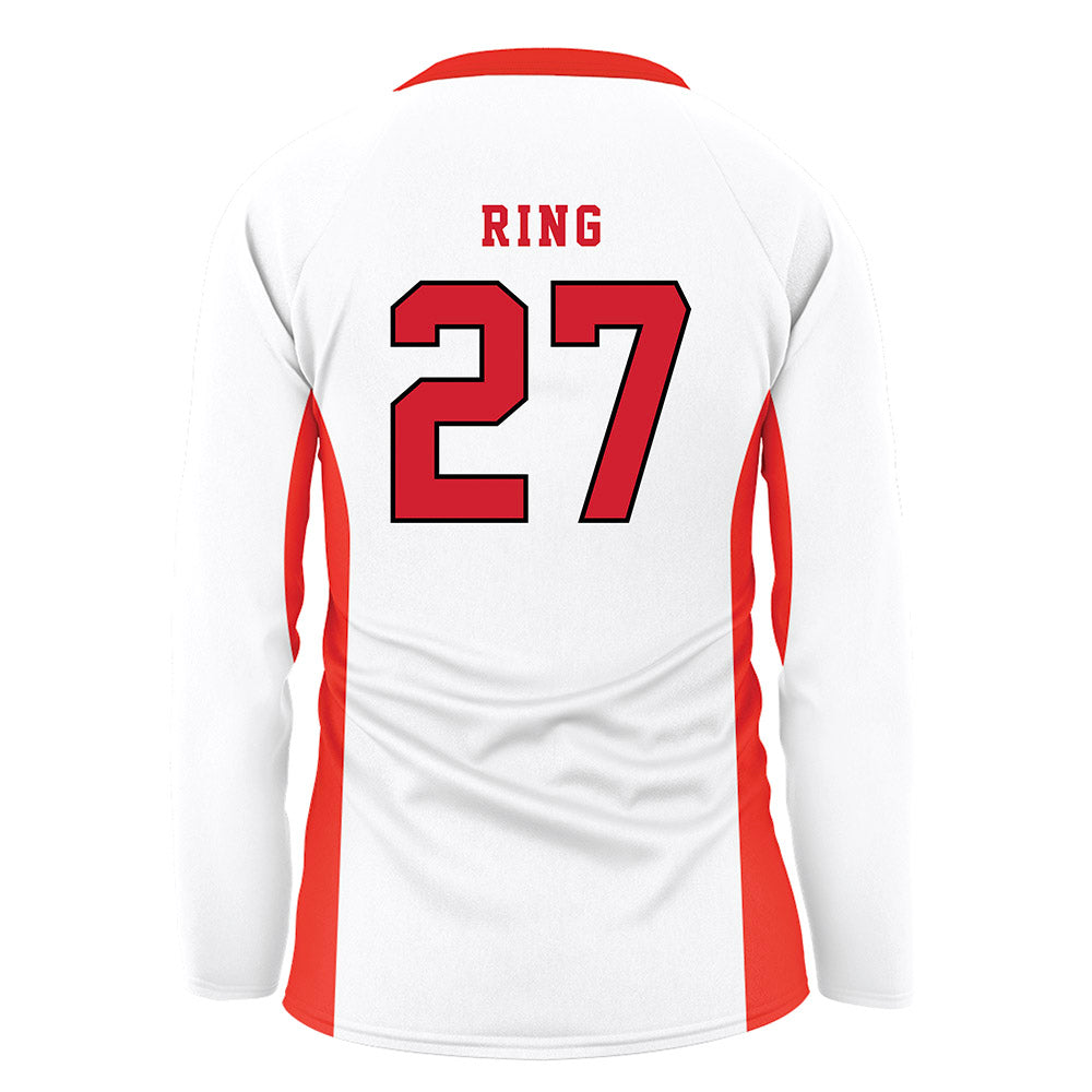 NC State - NCAA Women's Volleyball : Rebecca Ring - White Volleyball Jersey-1