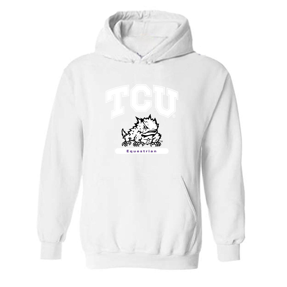 TCU - NCAA Equestrian : Marcella Bee - Classic Shersey Hooded Sweatshirt-1