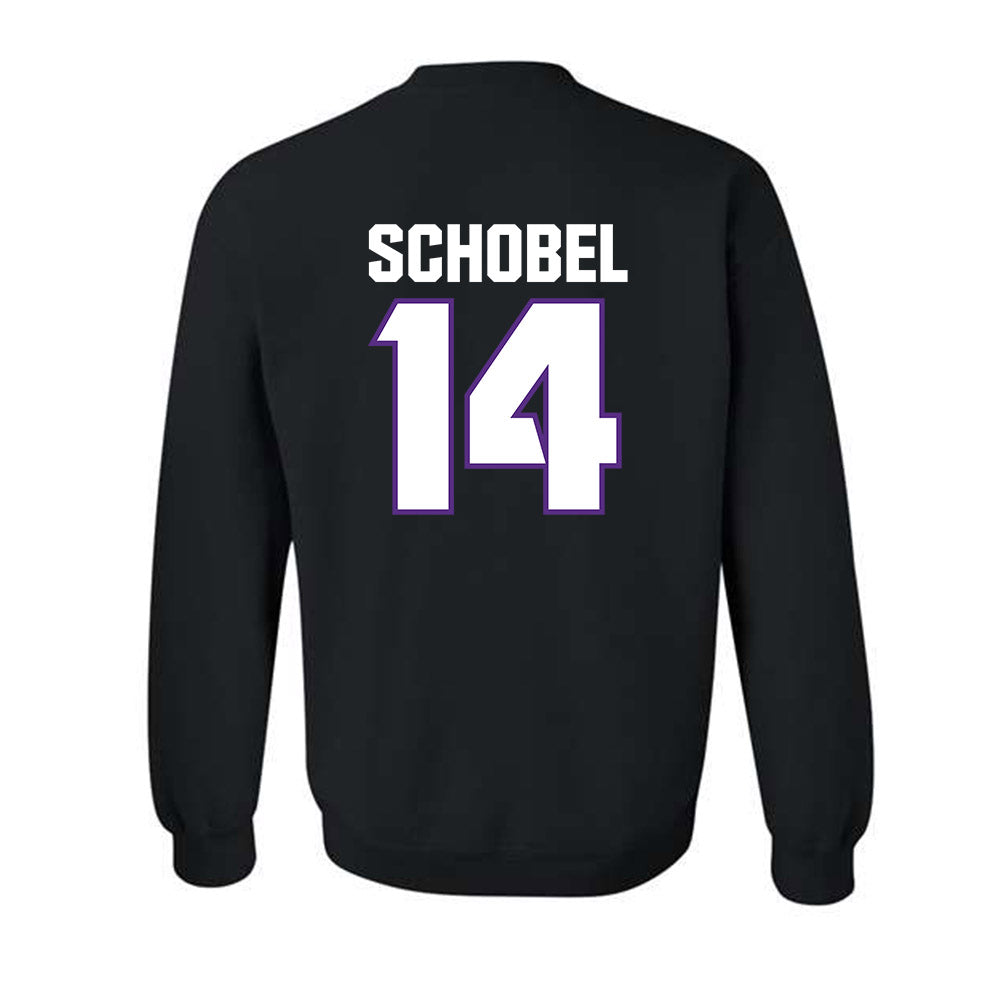 TCU - NCAA Football : John Schobel - Sports Shersey Crewneck Sweatshirt-1