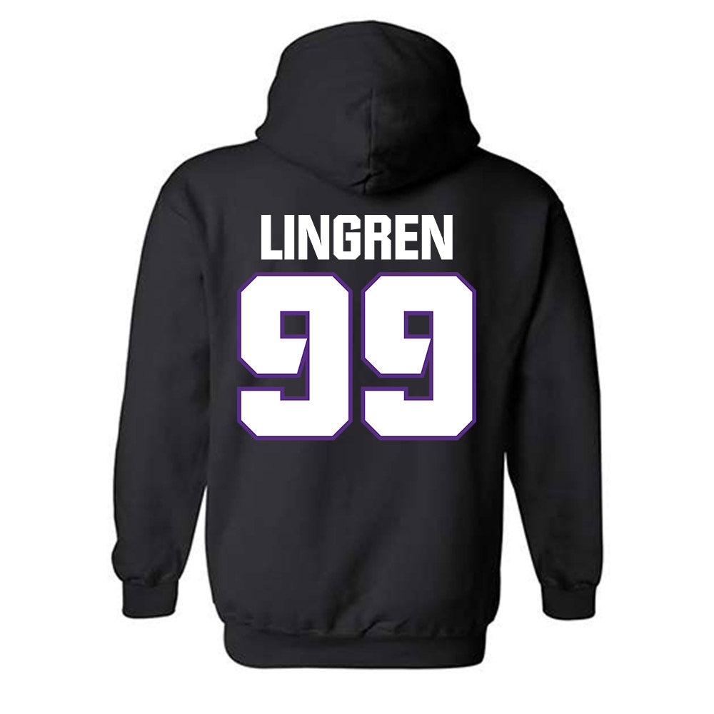 TCU - NCAA Football : Connor Lingren - Sports Shersey Hooded Sweatshirt-1