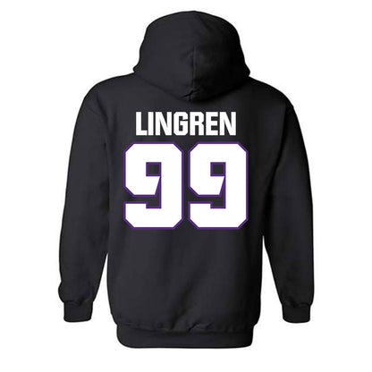 TCU - NCAA Football : Connor Lingren - Sports Shersey Hooded Sweatshirt-1