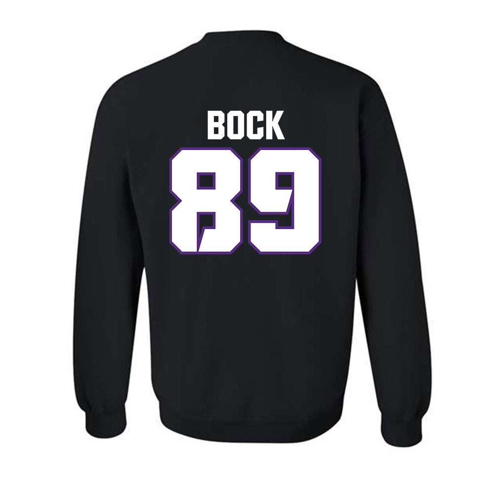 TCU - NCAA Football : Jake Bock - Sports Shersey Crewneck Sweatshirt-1
