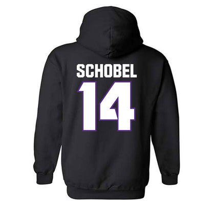 TCU - NCAA Football : John Schobel - Sports Shersey Hooded Sweatshirt-1
