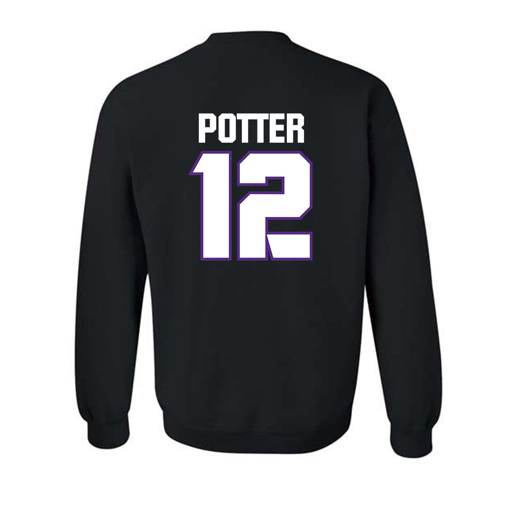 TCU - NCAA Football : David Potter - Sports Shersey Crewneck Sweatshirt-1