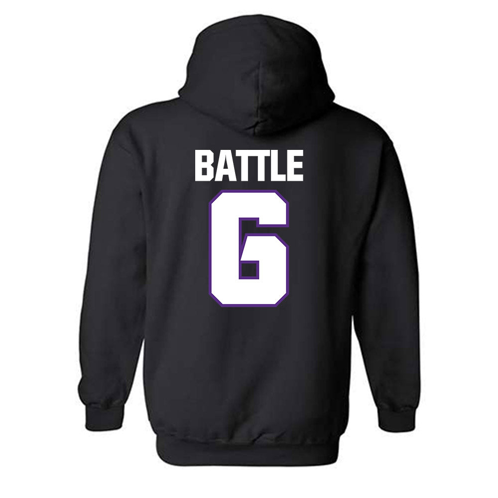 TCU - NCAA Football : Trent Battle - Sports Shersey Hooded Sweatshirt-1