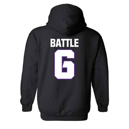 TCU - NCAA Football : Trent Battle - Sports Shersey Hooded Sweatshirt-1