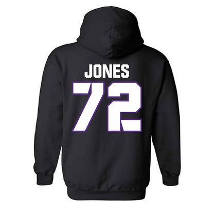 TCU - NCAA Football : Jackson Jones - Sports Shersey Hooded Sweatshirt-1