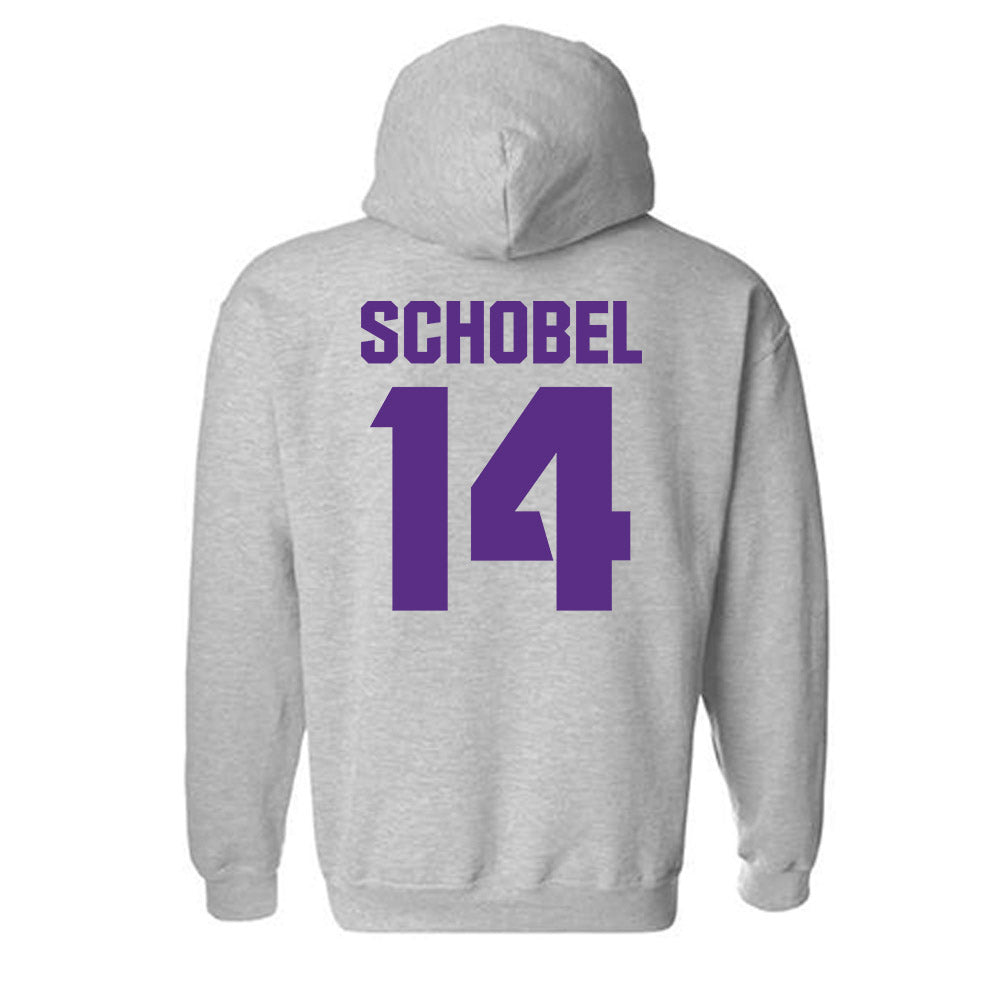 TCU - NCAA Football : John Schobel - Sports Shersey Hooded Sweatshirt-1