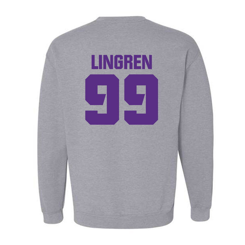 TCU - NCAA Football : Connor Lingren - Sports Shersey Crewneck Sweatshirt-1