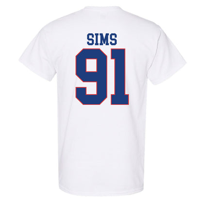 LA Tech - NCAA Football : Caleb Sims - Sports Shersey T-Shirt-1