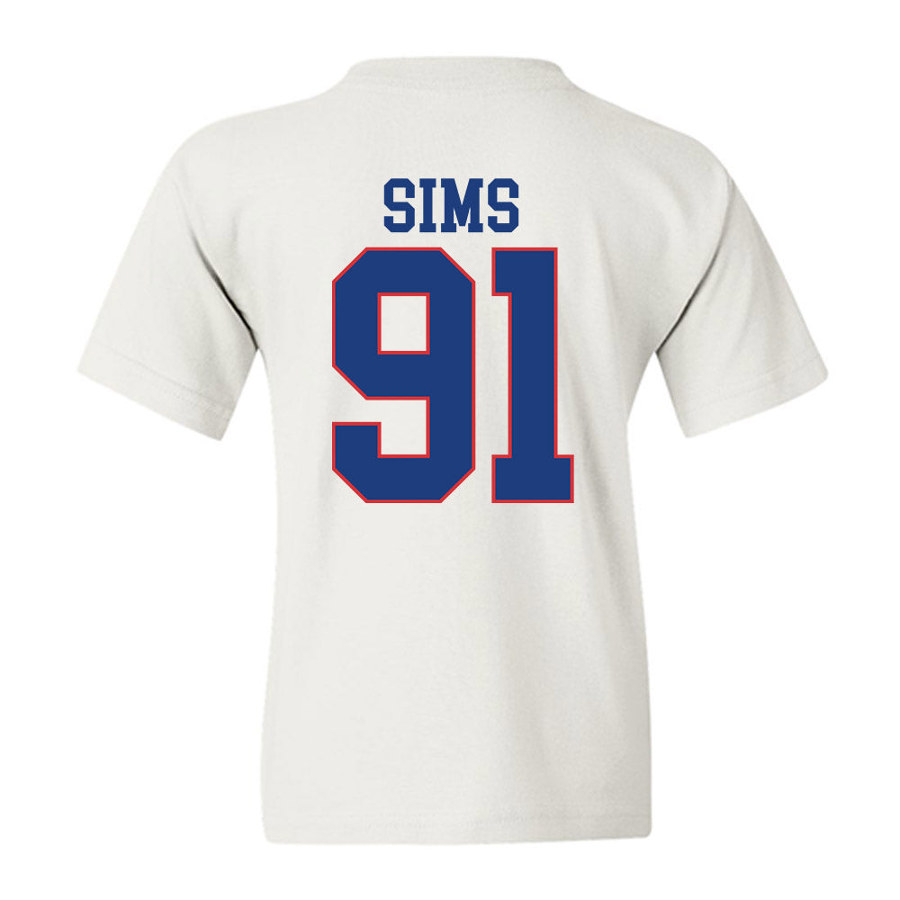 LA Tech - NCAA Football : Caleb Sims - Sports Shersey Youth T-Shirt-1