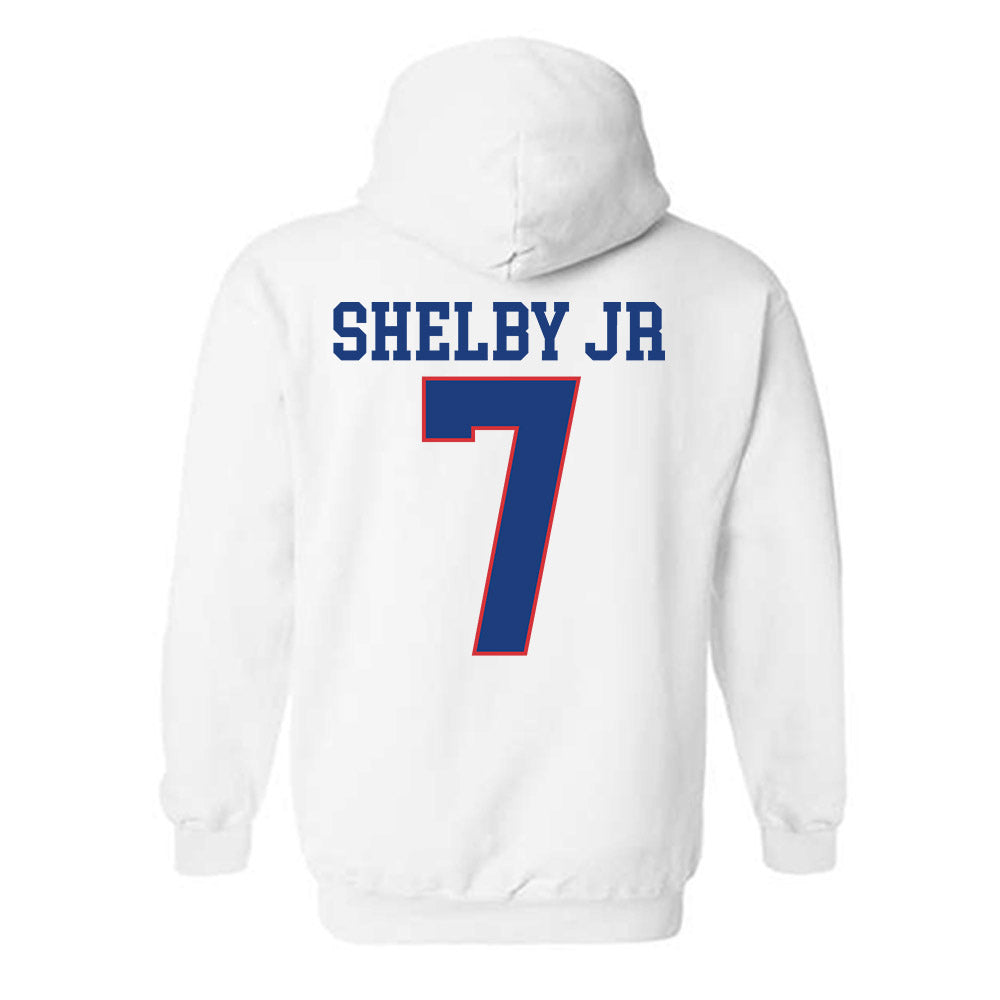 LA Tech - NCAA Football : Jhamal Shelby Jr - Sports Shersey Hooded Sweatshirt-1