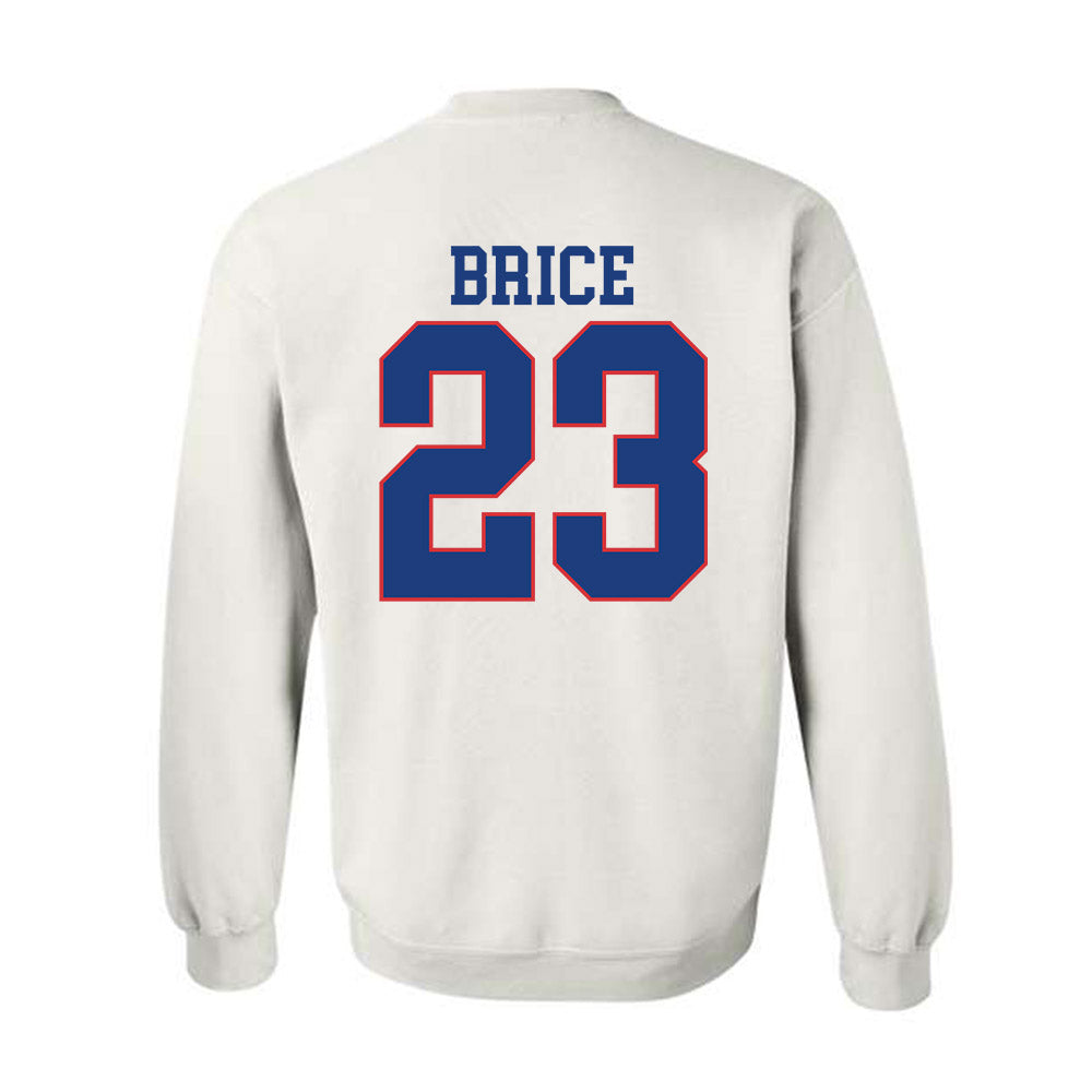 LA Tech - NCAA Football Legends : Kentrell Brice - Sports Shersey Crewneck Sweatshirt-1