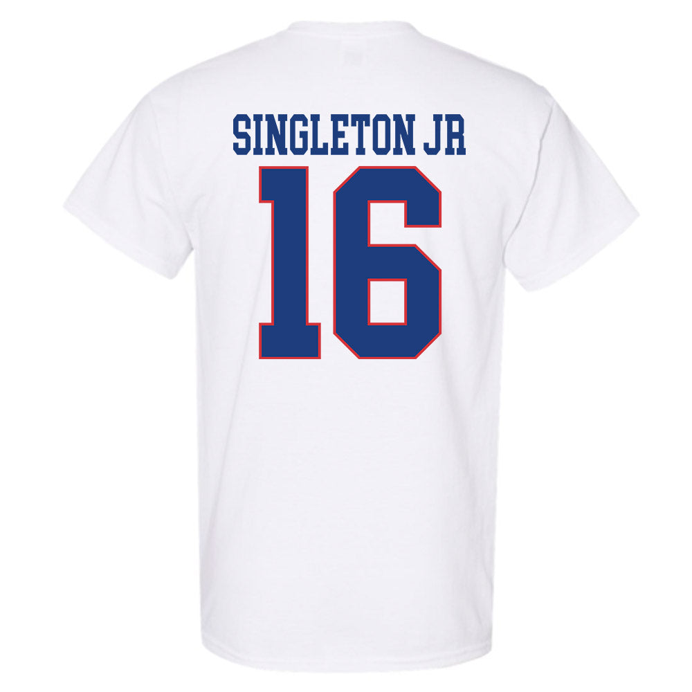 LA Tech - NCAA Football : Marques Singleton Jr - Sports Shersey T-Shirt-1