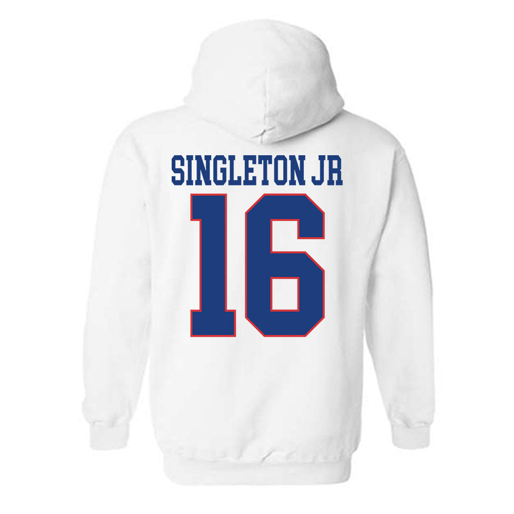 LA Tech - NCAA Football : Marques Singleton Jr - Sports Shersey Hooded Sweatshirt-1
