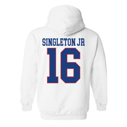 LA Tech - NCAA Football : Marques Singleton Jr - Sports Shersey Hooded Sweatshirt-1