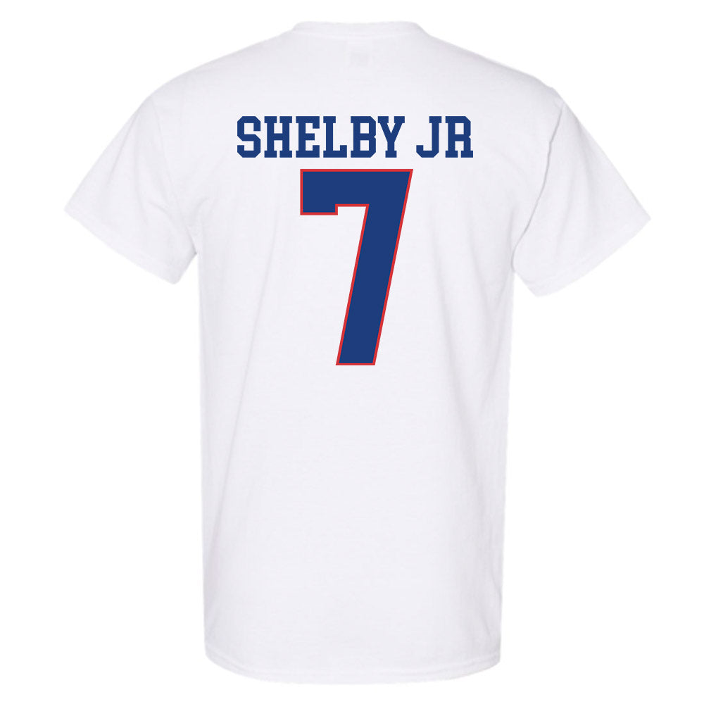 LA Tech - NCAA Football : Jhamal Shelby Jr - Sports Shersey T-Shirt-1