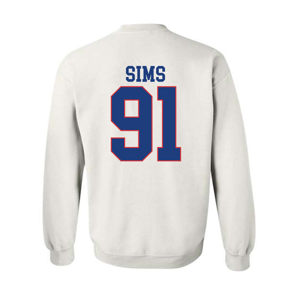 LA Tech - NCAA Football : Caleb Sims - Sports Shersey Crewneck Sweatshirt-1