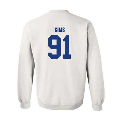 LA Tech - NCAA Football : Caleb Sims - Classic Shersey Crewneck Sweatshirt-1