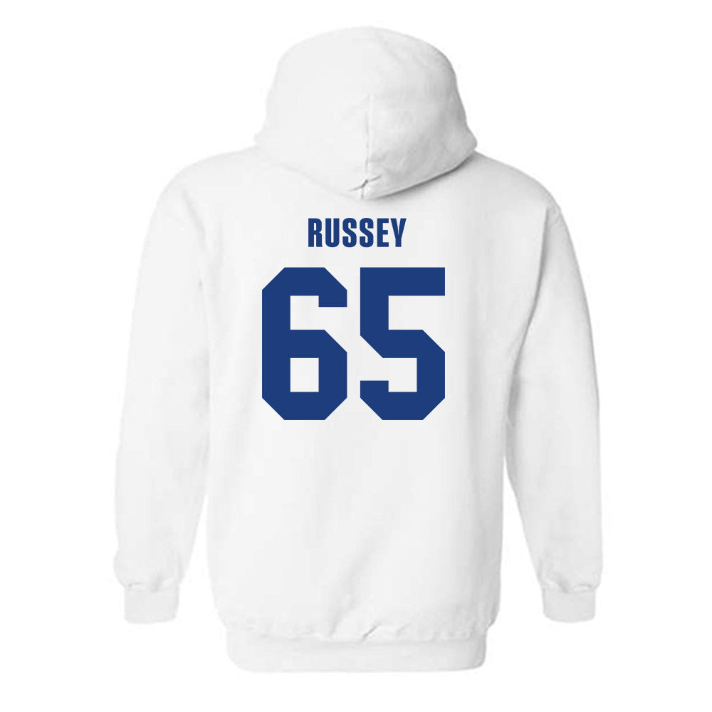 LA Tech - NCAA Football Legends : Kody Russey - Classic Shersey Hooded Sweatshirt-1