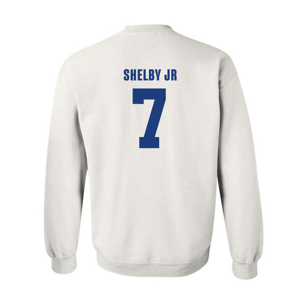 LA Tech - NCAA Football : Jhamal Shelby Jr - Classic Shersey Crewneck Sweatshirt-1
