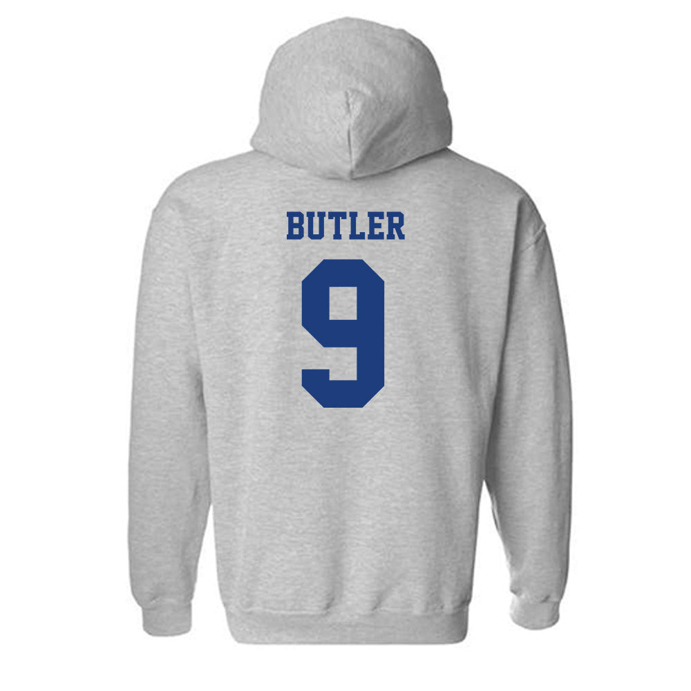 LA Tech - NCAA Football Legends : Vernon Butler - Classic Shersey Hooded Sweatshirt-1