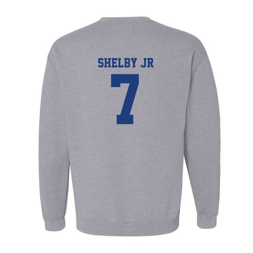 LA Tech - NCAA Football : Jhamal Shelby Jr - Classic Shersey Crewneck Sweatshirt-1