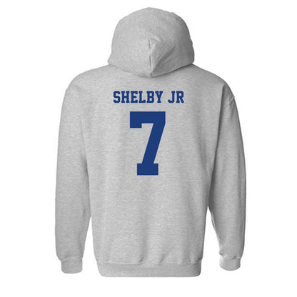 LA Tech - NCAA Football : Jhamal Shelby Jr - Classic Shersey Hooded Sweatshirt-1