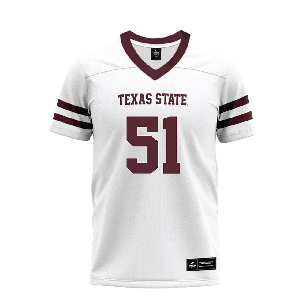 Texas State - NCAA Football : Brock Riker - Premium Football Jersey-0