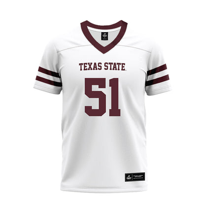 Texas State - NCAA Football : Brock Riker - Premium Football Jersey-0