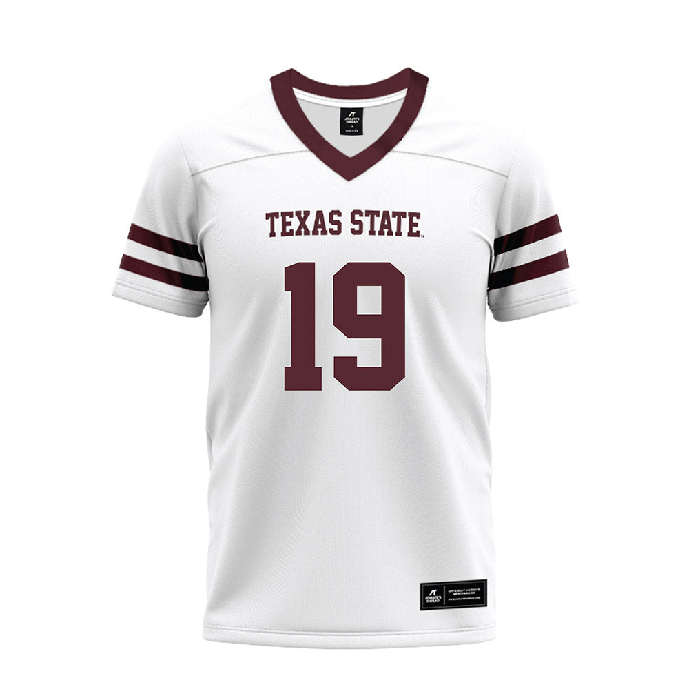 Texas State - NCAA Football : Nathaniel Yarnell - Premium Football Jersey-0
