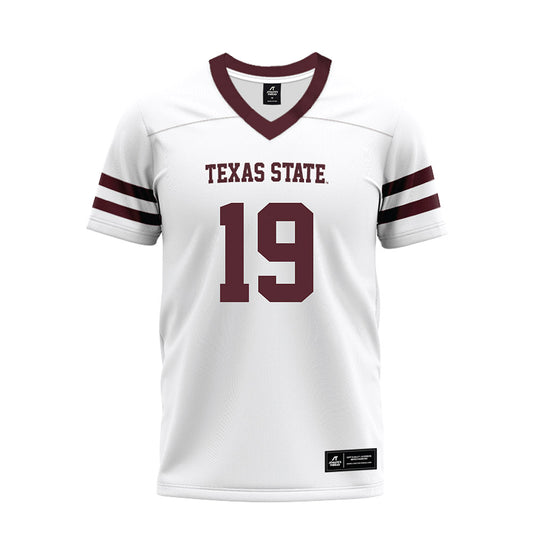 Texas State - NCAA Football : Nathaniel Yarnell - Premium Football Jersey-0