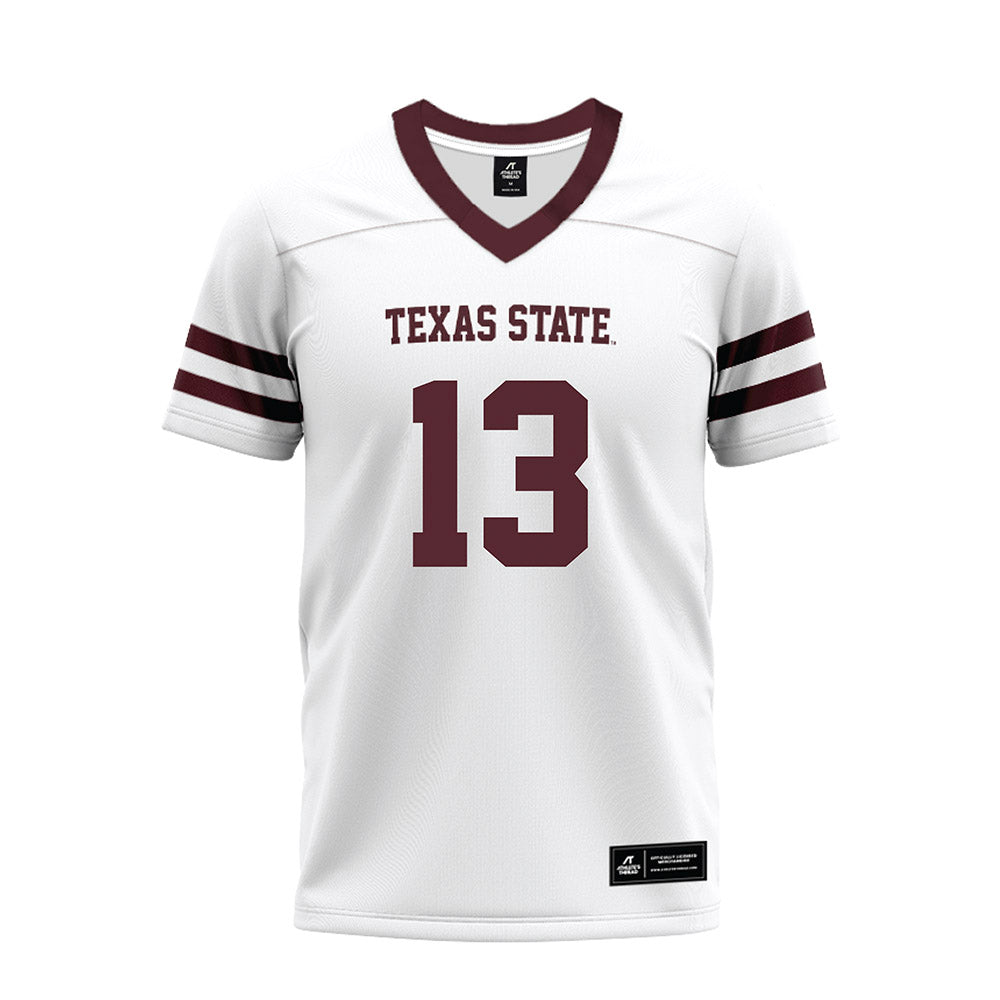 Texas State - NCAA Football : Holden Geriner - Premium Football Jersey-0