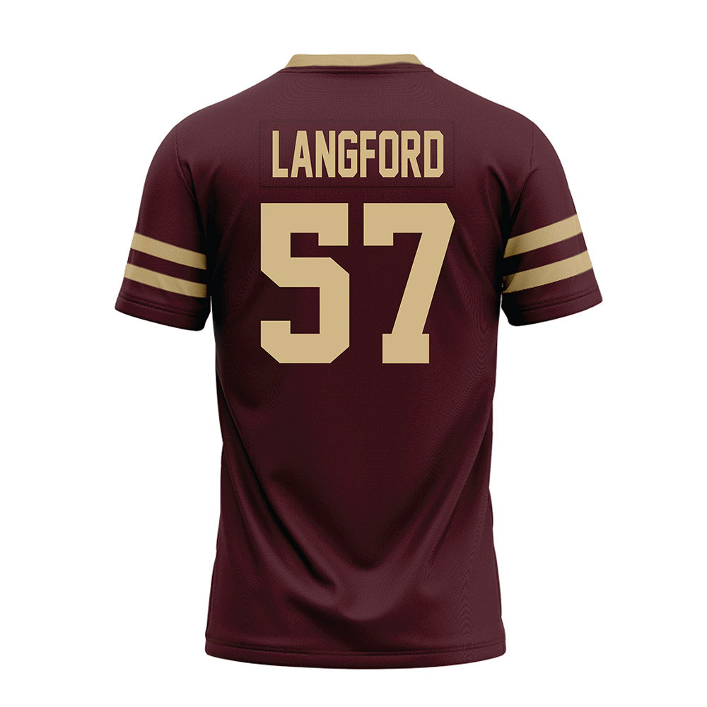 Texas State - NCAA Football : Ian Langford - Premium Football Jersey-1