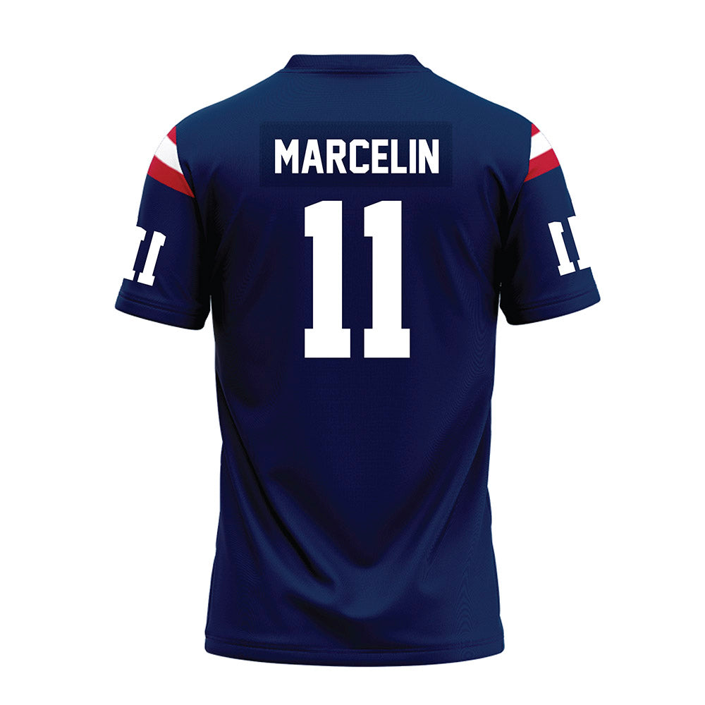 FAU - NCAA Football : Gavench Marcelin - Blue Premium Football Jersey-1