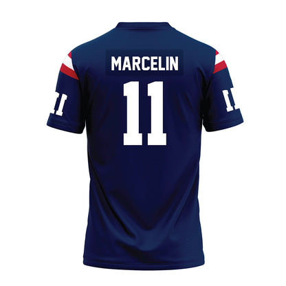 FAU - NCAA Football : Gavench Marcelin - Blue Premium Football Jersey-1