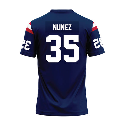 FAU - NCAA Football : Eduardo Nunez - Blue Premium Football Jersey